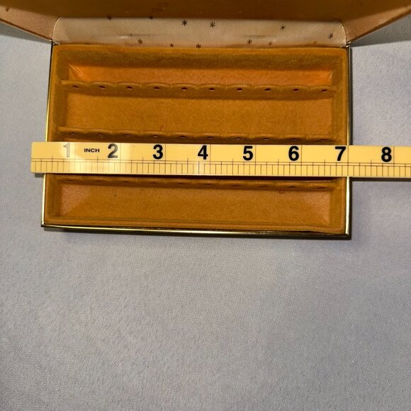 Mele Clamshell Hard Case Floral Vintage 1970's Travel Jewelry Box 7" x 4.75" - Picture 8 of 10